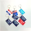 Autre décor à la maison 2024 Us Election Keychain Pendant Trump Campaign Slogan Plastic Drop Delivery Garden Dhjpw