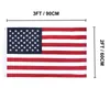 1 unidad de bandera estadounidense para exteriores, bandera de EE. UU. de alta resistencia, bandera de EE. UU. con estrellas bordadas de lujo y ojales de latón sin asta de bandera