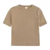 Été enfant en bas âge à manches courtes T-Shirts T-shirts hauts couleur bonbon coton enfants bébé garçons et filles solide col rond t-shirt vêtements