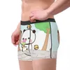 Cueca Pêssego Gato Bonito Kawaii Mochi Gatos Comendo Sorvete Calcinhas de Algodão Roupa Interior Masculina Shorts Sexy Cueca Boxer 230607