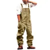 Pants Summer Spring Men Jumpsuit Overalls Bib Square Neck Romper Stora fickor Långa byxor Lossa last Jumpsuit Streetwear 3xl