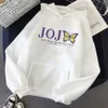 Jojo's Tuhaf Macera Anime Hoodie Kawaii Manga Baskı Sweatshirt Estetik Uzun Kollu Sonbahar Külot Günlük L230520