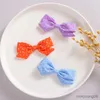 Hårtillbehör 2st/Lot Baby Girl Clips for Children Bows Hairclip Spädbarn Bomull Barrette Toddler Hairpins R230608