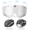 Cycling Helmets ThinkRider Road MTB Bicycle Helmet LED Light With Magnetic Goggles and Taillight 58 62cm for Men Women Safe Riding Equipment 230607