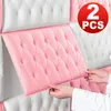 2pcs Kendinden yapışkanlı duvar çıkartmaları bebek yumuşak kalınlaştırıcı anti-colaper sticker yatak odası oturma odası su geçirmez köpük yastık