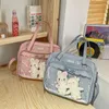 Abendtaschen Rosa Bär Ita Tasche Schleife für Puppen Frauen Niedliche Schulter Klare Tasche Japanische Kawaii Transparente Handtasche Teenager Mädchen