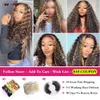 Волосы P427 Основные пакеты 28 30 -дюймовые изделия вьющиеся вьющиеся пучки Ombre Human Wave Weave Bundles Honey Blonde Brazilian Curly Hair Bundles 230607