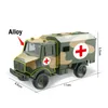 Diecast Model car Alloy Metal Car Clockwork Simulation Military Armed Tank Armored Vehicle Car Truck Children's Toy Model Helicopter 230608