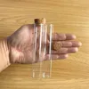 24pcs/lot 5ml 7ml 10ml 14ml 18ml 20ml 25ml 30ml Glass Test Tube with Cork Stopper Message Bottles Jars Vials Gift Art DIY Crafts WVEO