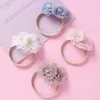 Hair Accessories Flower Elastic Headband Lovely Princess Baby Pink Floral Kids Band R230608