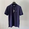 2023 Cp Letter Borduurpatch T-shirt Casual Katoen Unisex Shirts Outdoor Turndown Compagnie Polo's Tees met originele tag Topkwaliteit 463u