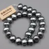Crystal Natural Egg Oval Deep Gray Shell Beads Mother of pearl Loose Beads 16'' For Necklace Jewelry Making DIY