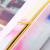 Estojo de lápis Kawaii colorido rosa maquiagem bolsa de cosméticos caixa de caneta bolsa de armazenamento