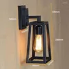 Wall Lamps American Iron Lamp Black E27 Indoor Light Vintage Decorative Retro Sconce Bedroom Bathroom Fixture Industrial Decor