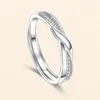 Bagues de cluster pur 925 bague en argent Sterling bijoux fins Couple pour femmes hommes amoureux mariage fiançailles fête cadeaux