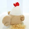 Poupées en peluche 23CM Mignon Poulet En Peluche Poupée Jouets Enfants Animal Poule En Peluche Jouet Garçons Filles Dormir Doux Poulet En Peluche Poupée Cadeaux D'anniversaire 230608