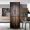 Wall Stickers Wood Fridge Up Freezer Refrigerator Cover Door Decoration Film Self Adhesive Po Wallpaper Poster Mural Custom