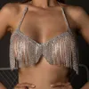 Outros Acessórios de Moda Sutiã de Luxo Corrente Colar Lingerie Acessórios para Mulheres Sexy Bling Biquíni Borla Corpo Corrente Arnês Peito Jóias 230607