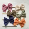 Haarschmuck 2 Teile/satz Bögen Für Mädchen Stirnband Baby Stirnbänder Kinder Nette Haarnadeln Neugeborenen Baumwolle Haarspange Gummibänder Geschenke R230608