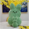 Party Favor 38Cm 15Cm Peeps Plush Bunny Rabbit Peep Easter Toys Simation Stuffed Animal Doll For Kids Children Soft Pillow Gifts Gir Dhv4D