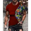 T Shirts Street Designer Polo قمصان للرجال مصمم البولو قميص قصير الأكمام cyberpunk تنفس الهندسة الصيفية 3D CHD2306082