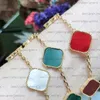 fashion women jewelry vintage clover bracelet charms Mother-of-Pearl womens gold silver plated wedding bangles for womens ladies jewellery designer bracelets