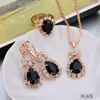 Necklace Earrings Set 2023 Top Sale Luxury Classical Women Jewelry Designer Water Drop Necklace/Earring/Ring Bijoux Femme