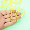 Festive Supplies 10Pcs Gold Number 0-9 Acrylic Mirror Cake Toppers For Kids Adults Birthday Party Wedding Anniversary Days Decorations