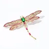 Broches lindos ocos libélula para mulheres moda inseto bonito com pino broche de pérola banquete de casamento jóias presente de natal