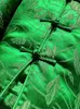 Trench-coats pour femmes Conception unique Veste en coton imprimé en soie Mode féminine Vert Hiver Chaud Style chinois O-Neck Bat Sleeve Lady Coat