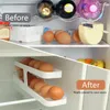 Storage Bottles Automatic Rolling Egg Holder Rack Fridge Box Container Kitchen Refrigerator Dispenser Organizer Tools