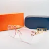 Designer-Sonnenbrille für Damen, Herren-Sonnenbrille, modisch, Outdoor, Reisen, rahmenlos, 23 klassische Brillen, Retro-Unisex-Brille, Sport, Fahren, mehrere Stile mit Box