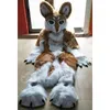 Fursuit Longue Fourrure Husky Mascotte Costumes Dessin Animé Fantaisie Costume pour Adulte Animal Thème Mascotte Carnaval Costume Halloween Déguisement