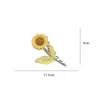 Dangle Chandelier Sunflower Wheat Spike Hair Clips Women Fashion Hair Claw Elegant Large Metal Crab Shark Clip Female Headwear Hair Accessories Z0608