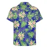 Chemises décontractées pour hommes feuilles de palmier tropicales fleur imprimé chemise de plage hawaïen Streetwear Blouses hommes imprimé grande taille