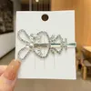 Dangle Chandelier Geometric Women Girl Hair Clips Barrette Gold Silver Metal Circle Geometry Grips Korean Crystal Pear Hairpins Holder Accessories Z0608