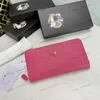 High-quality Single Zip Wallet Men Cross Print Cowhide Purse Triangle Fashion Women Clutch Bag ML201 Luxury Designer Card Coin Wallets