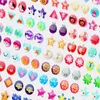 Kinderspeelgoedstickers 60180300 stuks Sticker Oorbellen 3D Edelstenen Stickers Glitter Sprankelende kristallen stickers Zelfklevend Plak oorbellen voor meisjes Kinderen 230608