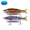 Appâts Leurres 148mm 5.8 '' 178mm 7 " 220mm 8.7 '' Eau salée à naufrage lent ou eau douce flottante Big Bass Jointed Swimbait Fishing 230607