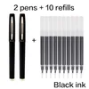 Ballpoint Pens 12pcs 05 07 10mm LargeCapacity Gel Pen Frosted Signature Practice Calligraphy Student Stationery 230608