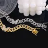 Link Bracelets Punk Gold Silver Color Cuban Butterfly Rhinestone Bracelet For Women Iced Out Crystal Chain Hip Hop Hand Jewelry