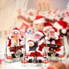 Plush Dolls Electric Santa Claus Piano Music Doll Christmas Ornaments Xmas Children Toys Play Drum Kit Dancing Santa Claus Christmas Gift 230608