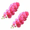 Dekorative Blumen 2PCS Simulation Phalaenopsis Samt Künstliche Blume Schmetterling Orchidee Gefälschte Topfpflanze Für Weihnachten Hochzeit Party Hause