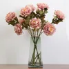 Декоративные цветы роскошные розовые пиони ветвь шелк