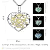 Pendant Necklaces Fashion Heart Fluorescence Teardrop Necklace Women Love Gift Glow In The Dark Little Mermaid Jewelry Wholesale