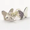 Boucles d'oreilles papillon avec pierre claire femme bricolage mariage maquillage bijoux en argent Sterling cadeaux de mode pour les amis