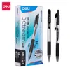 Balpennen DELI Smooth Pen Lage Viscositeit Inkt Refill Ondertekening 07mm Zwart Blauw Kantoor School Schrijven Gereedschap Briefpapier Bal Q10 230608