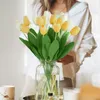 Fiori decorativi 5 pezzi di seta tulipano fiore artificiale vera toulips tulips bouquet decorazione nuziale soggiorno vaso falsa decorazione