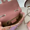 Сумка Дизайнерские сумки на ремне Розовый блестящий кошелек с блестками Вечерние свадебные сумки Женские повседневные сумки через плечо Модная сумочка для ужина