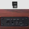 Haut-parleurs portables en bois Bluetooth haut-parleur musique système acoustique stéréo musique Surround LED haut-parleur extérieur avec Radio